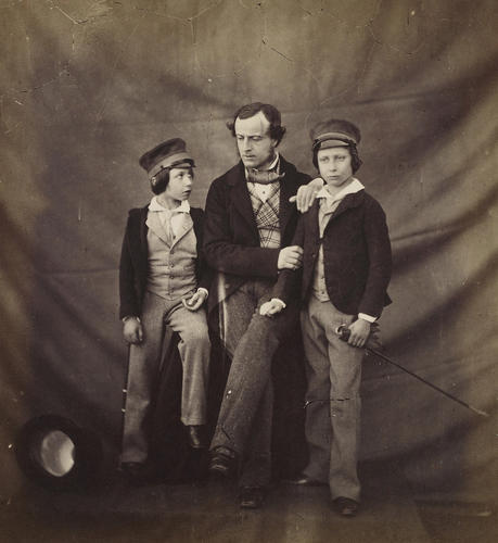 'Prince Alfred and the Prince of Wales with their tutor, Mr. Gibbs'