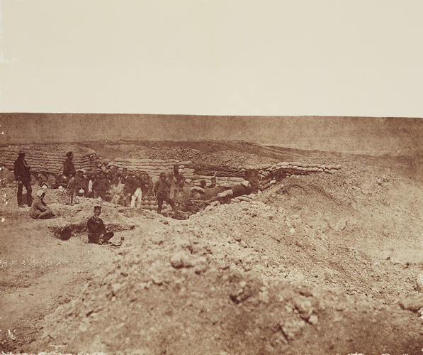 21 Gun Battery/Sailors' Battery [title of duplicates, 2500709 & 714]. [Crimean War photographs by Robertson]