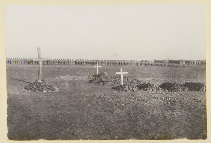 Omdurman, September 3: grave of Captain Guy Caldecott, Warwickshire Regiment and of 21st Lancers [Khartoum 1898]