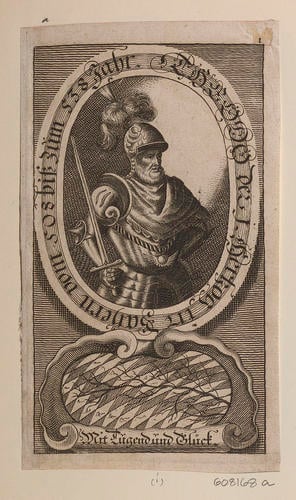 Master: [The Dukes of Bavaria from 538-1679]
Item: THEODO der I Herzog in Bayern