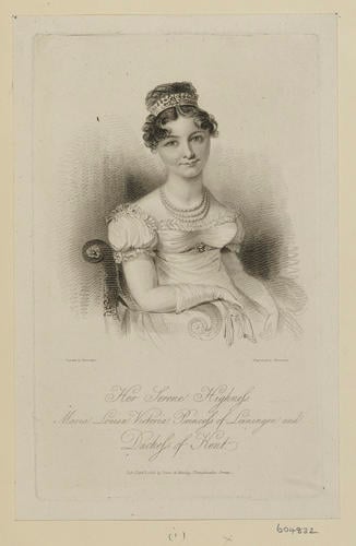Her Serene Highness Maria Louisa Victoria, Princess of Leiningen and Duchess of Kent