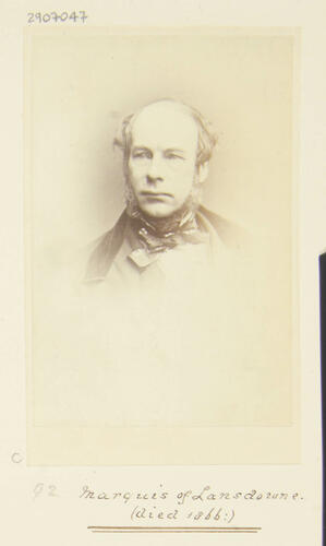 The Marquis of Lansdowne [Photographic Portraits Vol. 4/62 1861-1876]