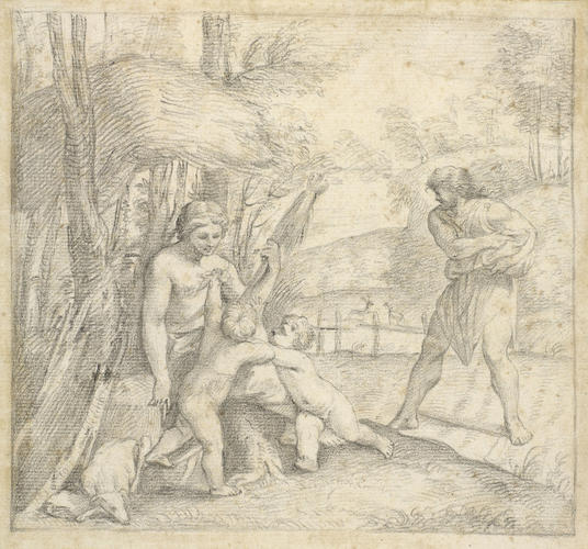 Adam and Eve labouring