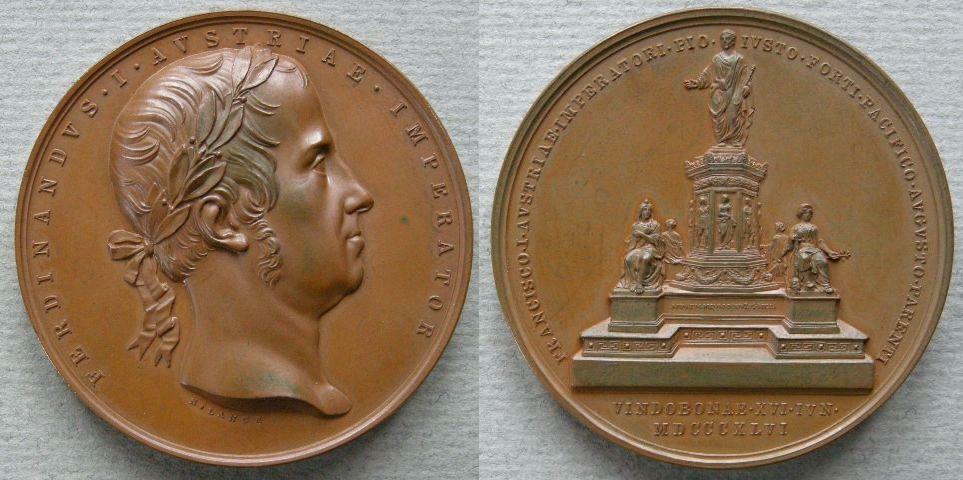 Austria. Medal commemorating the inauguration of a monument to the Emperor Francis I on the Burgplatz, Vienna Austria. Medal commemorating the inauguration of a monument to the Emperor Francis I on the Burgplatz, Vienna