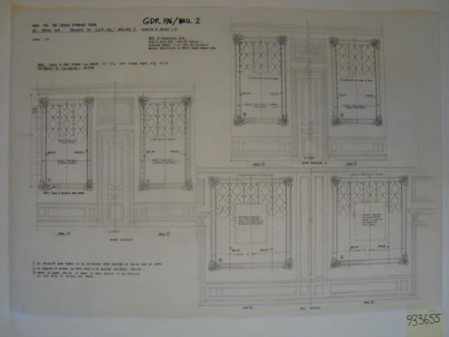 The Green Drawing Room, Drawing No. GDR 196/Walling 2 The Green Drawing Room, Drawing No. GDR 196/Walling 2