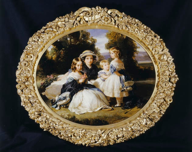 Frame for RCIN 406962, Winterhlater, Victoria, Princess Royal, Princess Alice, Princess Helena, and Princess Louise
