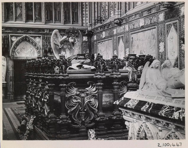 Tomb of the Duke of Clarence and Avondale, in the Albert Memorial Chapel, Windsor Castle Tomb of the Duke of Clarence and Avondale, in the Albert Memorial Chapel, Windsor Castle