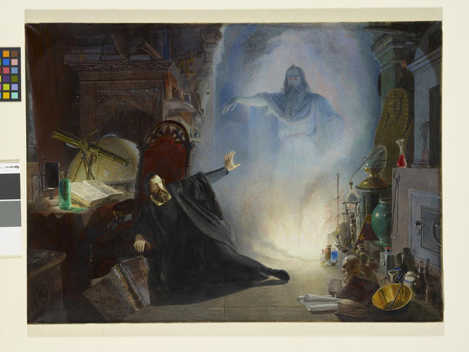 Scene from Goethe's Faust: the appearance of the Spirit of the Earth