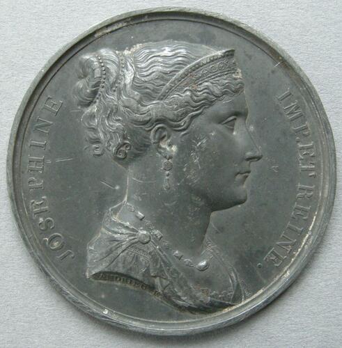 France. Uniface lead cliché of the Empress Josephine