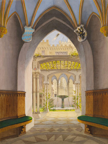 Schloss Stolzenfels: the inner courtyard