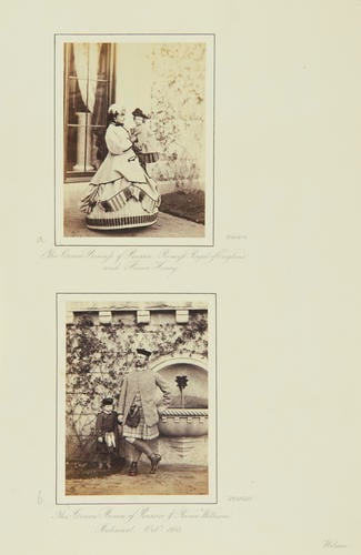 The Crown Princess of Prussia (Princess Royal of England) and Prince Henry, Balmoral 1863 [in Portraits of Royal Children Vol. 7 1863-1864]