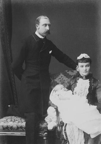 The Duke and Duchess of Connaught with their daughter, Princess Margaret, 1882 [in Portraits of Royal Children Vol. 28 1881-1882]