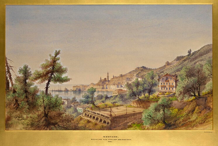 Menton, showing the Chalet des Rosiers