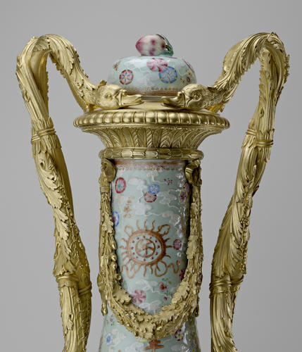 Set of six vases with mounts