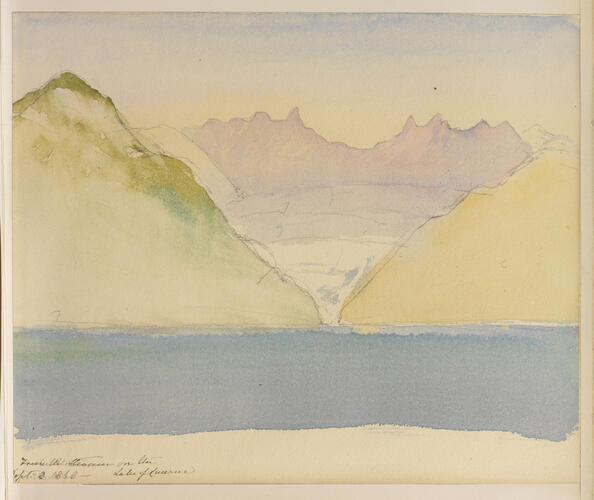 Master: SKETCHES BY QUEEN VICTORIA I
Item: From the steamer on the Lake of Lucerne