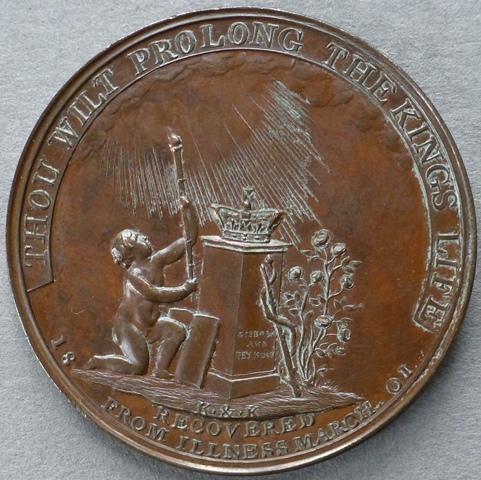 Great Britain. Medal commemorating the Recovery of King George III from illness, 1801 Great Britain. Medal commemorating the Recovery of King George III from illness, 1801