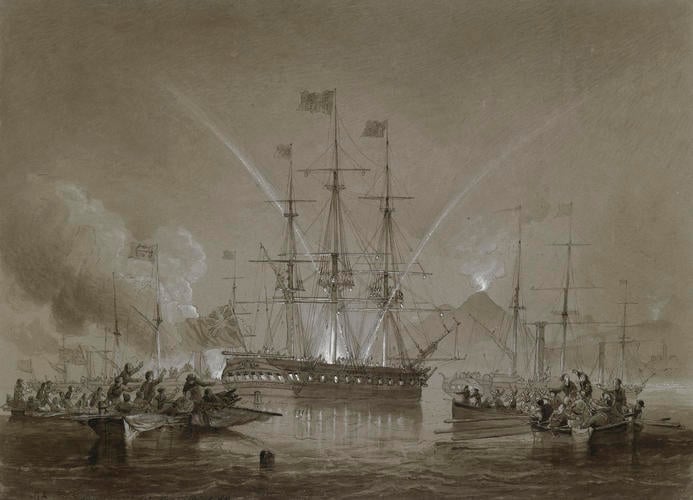 The 'Royal George' arriving at Leith, 1 September 1842