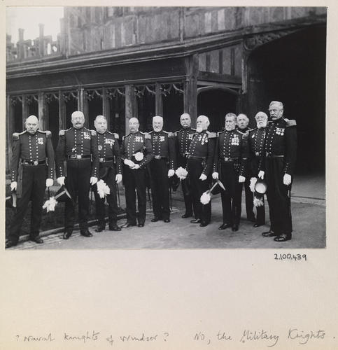 Group of Military Knights, in the Horseshoe Cloisters, Windsor Castle