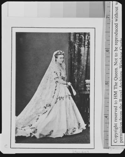 Princess Helena, in her wedding dress, 5 July 1866 [in Portraits of Royal Children Vol. 10 1866-67]