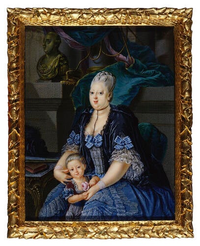 Caroline Mathilda, Queen of Denmark (1751-1775) with Crown Prince Frederick, later Frederick VI (1808-1839)