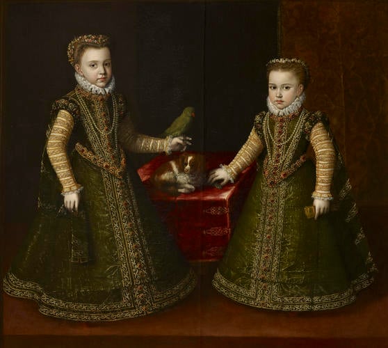 Infanta Isabella Clara Eugenia (1566-1633) and Infanta Catalina Michaela (1567-97): daughters of Philip II of Spain (c. 1527-98) Infanta Isabella Clara Eugenia (1566-1633) and Infanta Catalina Michaela (1567-97): daughters of Philip II of Spain (c. 1527-98)