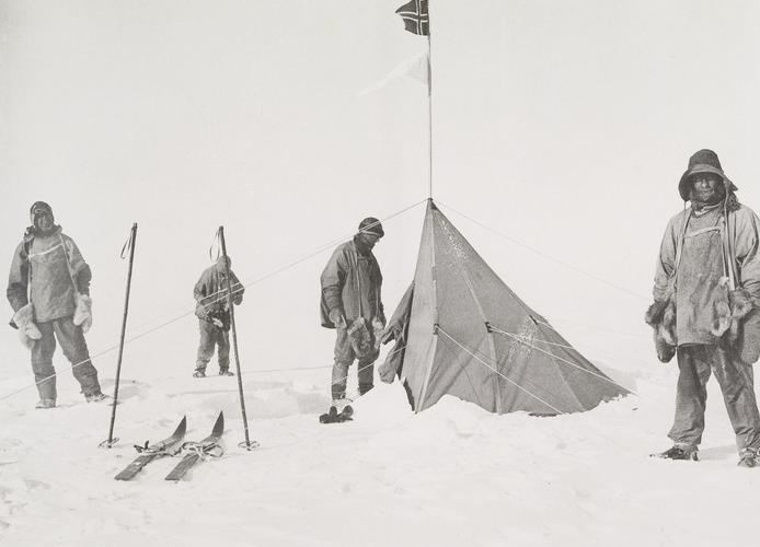 Forestalled. Amundsen's tent at the South Pole