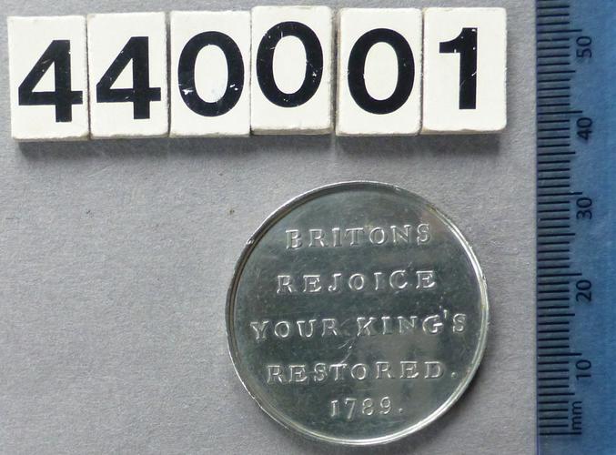 Great Britain. Medal commemorating the Recovery of King George III, 1789 Great Britain. Medal commemorating the Recovery of King George III, 1789