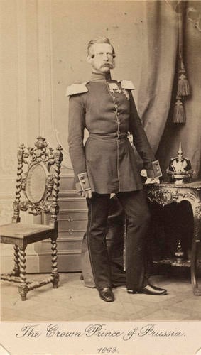 Friedrich III, Emperor of Germany and King of Prussia (1831-1888), when Crown Prince of Prussia Friedrich III, Emperor of Germany and King of Prussia (1831-1888), when Crown Prince of Prussia