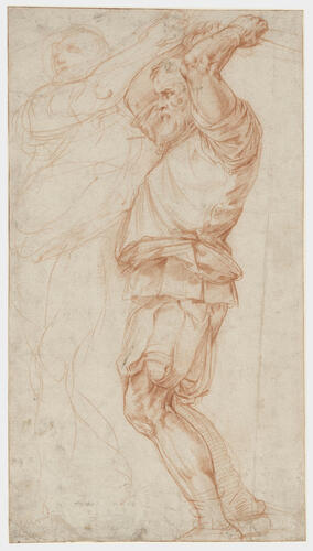 A man with a flail