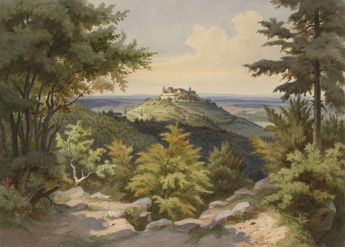 Distant view of the Veste Coburg, seen from the Devil's Pulpit