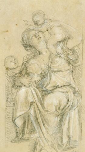 A study for an allegorical figure of Charity