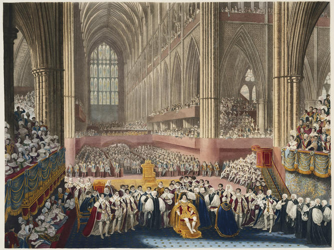 Coronation of George IV in Westminster Abbey. 19 July 1821
