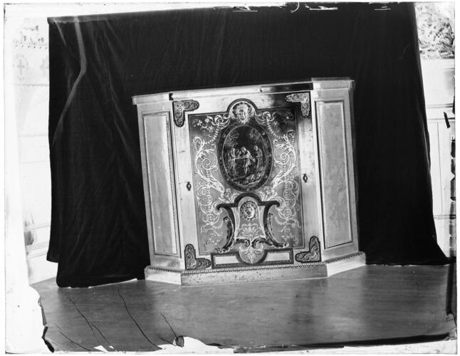 Glass plate negative of a cabinet Glass plate negative of a cabinet
