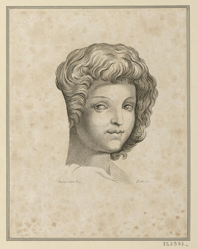 Master: Set of prints reproducing heads from 'The School of Athens'
Item: Head of a youth [from 'The School of Athens']