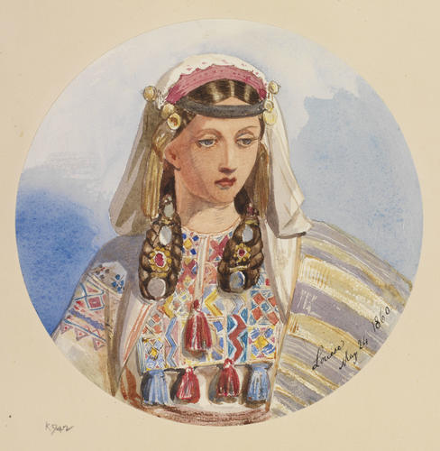 A Montenegrin girl in local dress