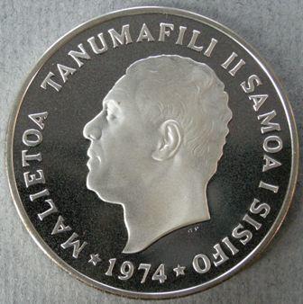 Western Samoa. Proof One Dollar 1974 Western Samoa. Proof One Dollar 1974