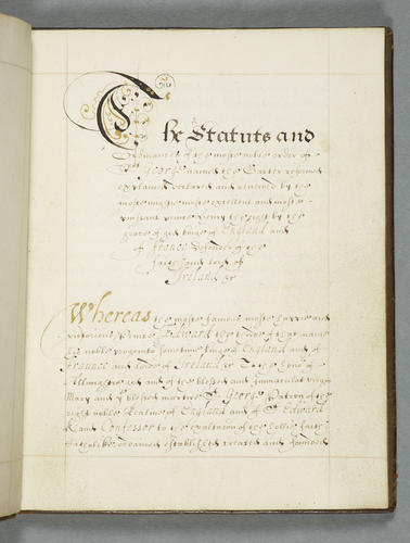 The Statute and ordinances of the moste noble order of St. George named the Garter reformed explained declared and renewed by the moste mightie moste excellent and most puissant prince Henry the eight by the grace of God kinge of England and of France defender of the faith and Lord of Ireland &c The Statute and ordinances of the moste noble order of St. George named the Garter reformed explained declared and renewed by the moste mightie moste excellent and most puissant prince Henry the eight by the grace of God kinge of England and of France defender of the faith and Lord of Ireland &c