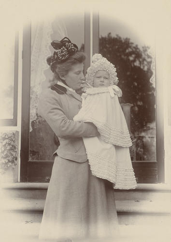 Photograph of Prince Henry of York with Miss 'Lalla' Bill, October 1900