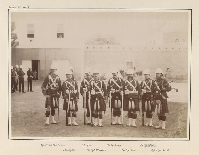 Soldiers from the Queen's Own Cameron Highlanders who served in the Anglo-Egyptian War