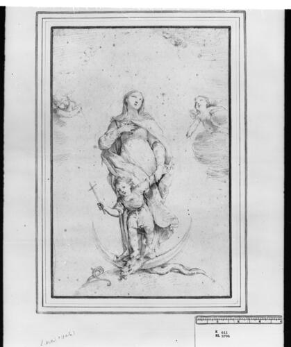 Virgin & Child standing on the crescent moon