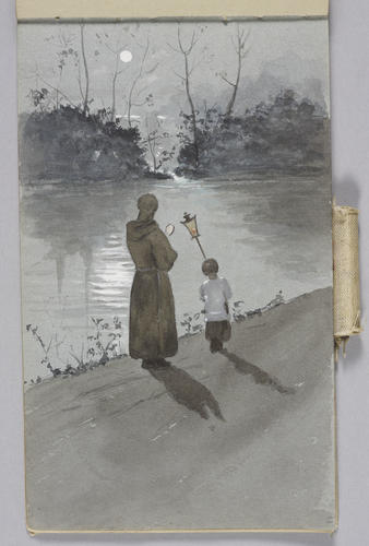 Master: Queen Alexandra's Sketch Book, 1884 - 1886
Item: A monk by a lake