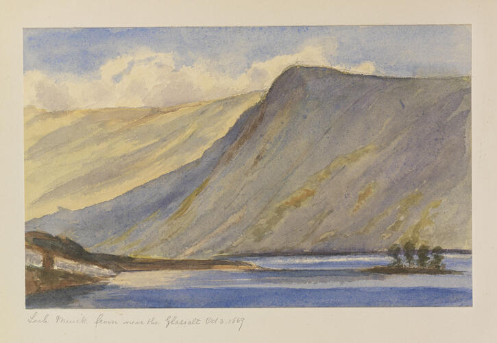 Master: SKETCHES BY QUEEN VICTORIA I
Item: Loch Muick from near the Glassalt