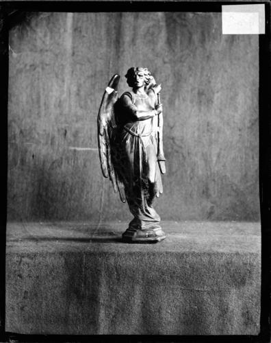 Glass plate negative of a sculpture Glass plate negative of a sculpture