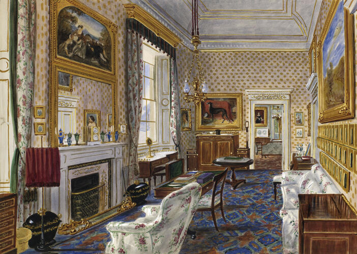 Prince Consort's Dressing Room, Buckingham Palace, c. 1860. [Souvenir Album 2]
