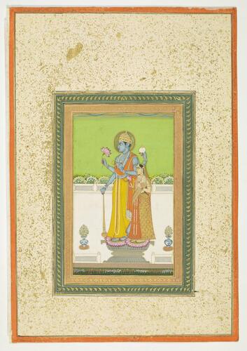 Master: Album of paintings of Hindu gods
Item: ?????? ??????? Vishnu and Lakshmi