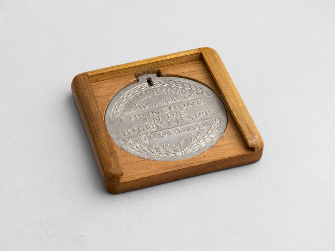 ISLE OF MAN Medal produced at the German Prisoner of War Camp, Douglas