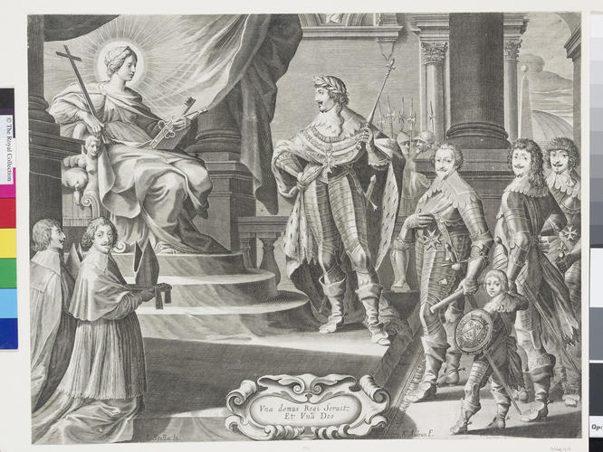 The Church and Louis XIII accepting the faithful services of the Viceroy family