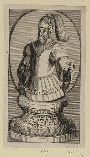 Master: [Engravings of legendary rulers of Saxony]
Item: HATWACKER Konig der Sachsen