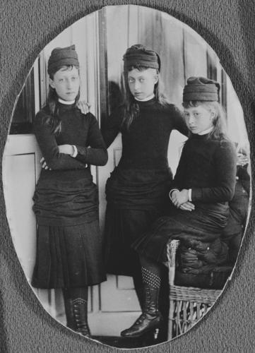 Photograph of Princesses Louise, Maud and Victoria Photograph of Princesses Louise, Maud and Victoria