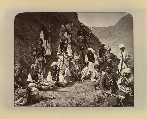 The Khan of Lalpura and Followers, with Political Officer The Khan of Lalpura and Followers, with Political Officer